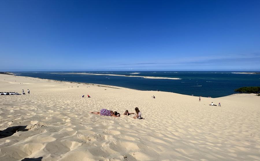 View from the top of the Dune du Pilat over the Arcachon Bay