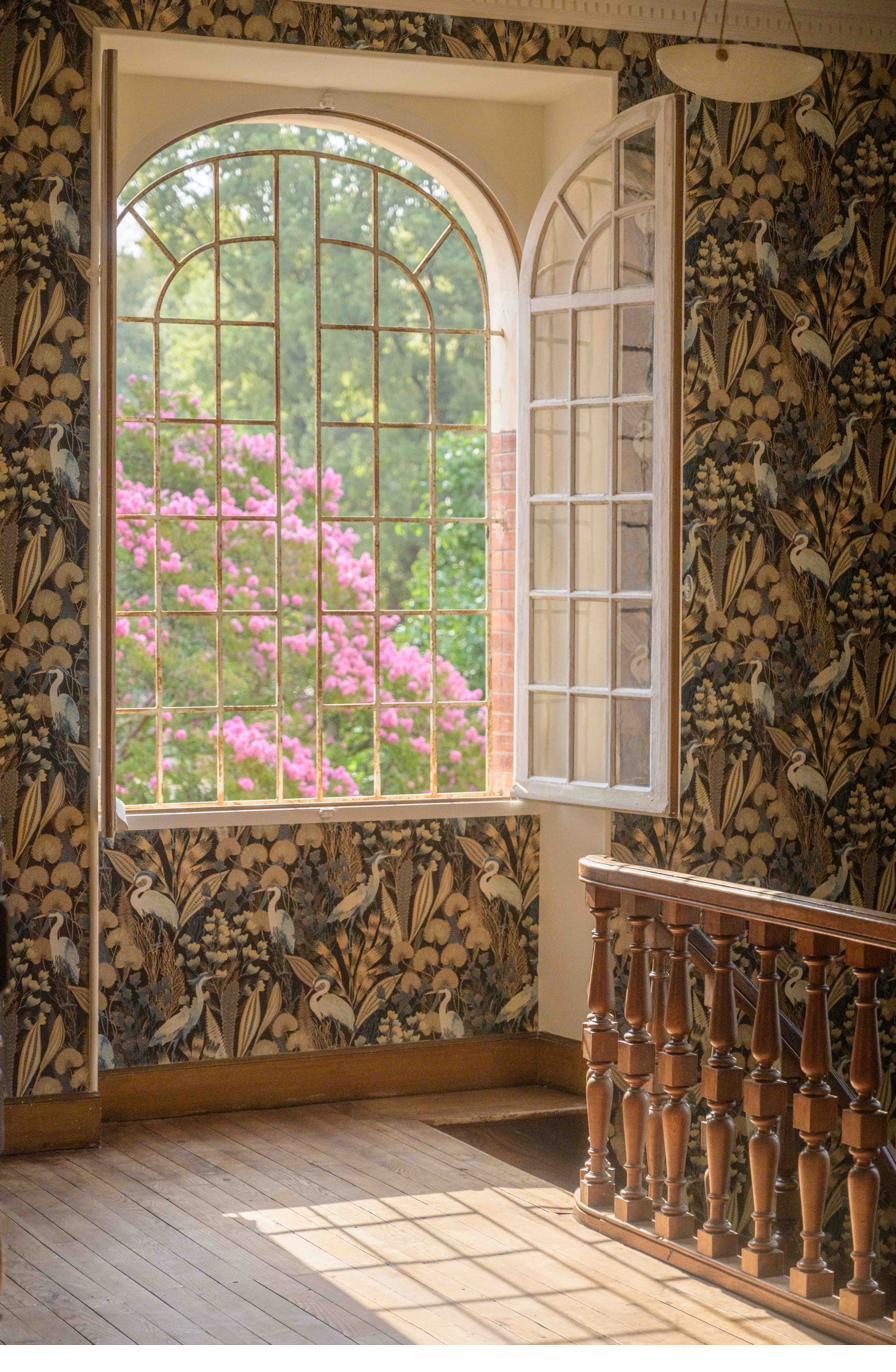 Arched window on the upstairs landing